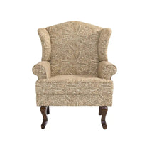 Lot de 2 fauteuils d'appoint à oreilles traditionnels rembourrés