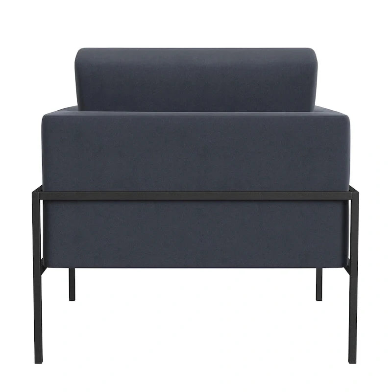 Fauteuil club moderne HomePop rembourré avec cadre en métal