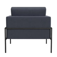 Fauteuil club moderne HomePop rembourré avec cadre en métal