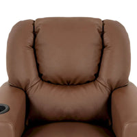 Fauteuil inclinable pour enfants en PVC avec fonction d'inclinaison par poussée, porte-gobelet et repose-pieds confortable