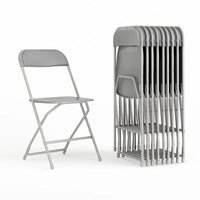 Chaise pliante en plastique – Lot de 10 – Capacité de poids de 295 kg – Chaise d'événement