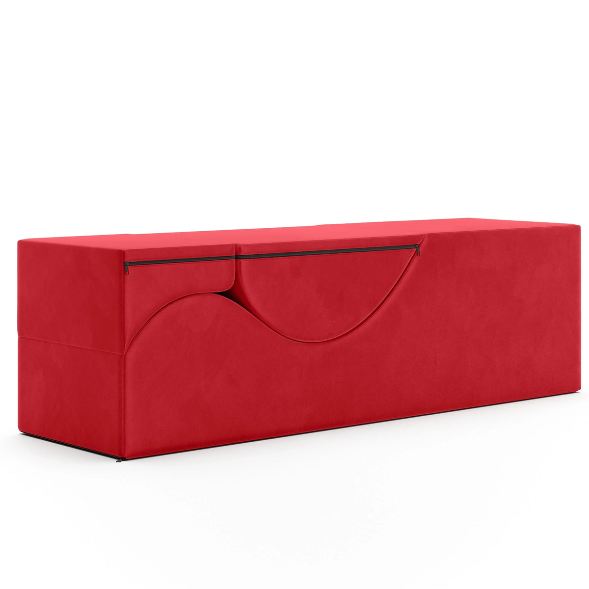 Avana Kami Méridienne convertible / yoga & massage - ottoman 2 en 1 avec fauteuil de yoga escamotable dissimulé, microvelours - N/A