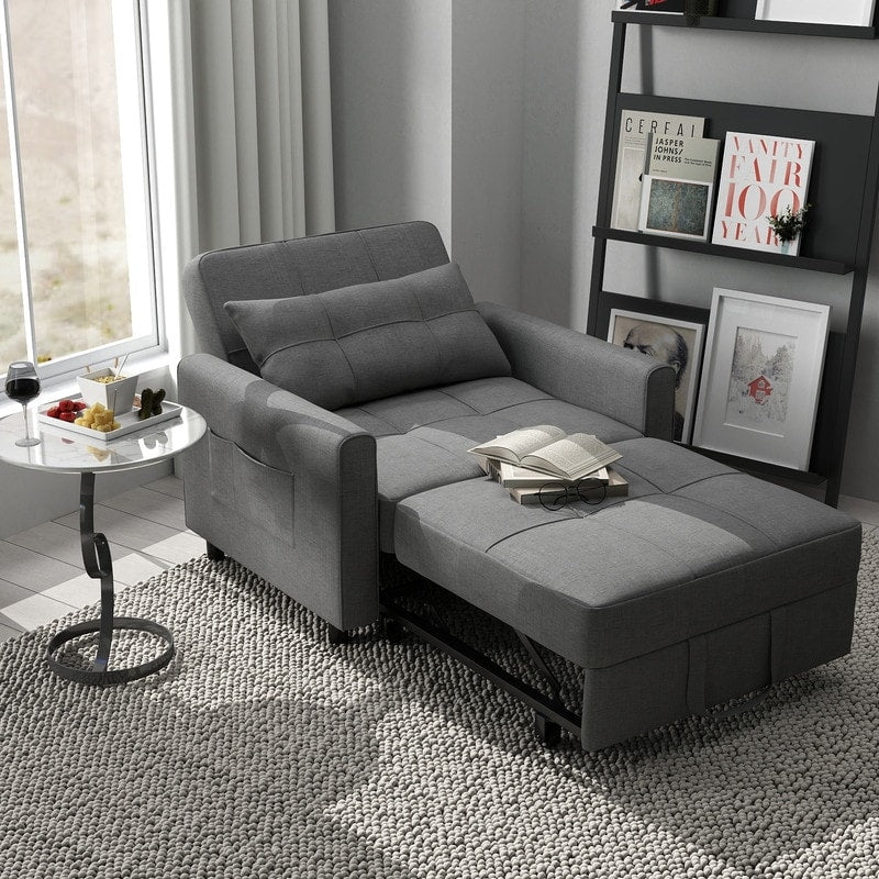 Canapé-lit réglable 3 en 1, fauteuil-canapé escamotable, lit pliant convertible pour salon