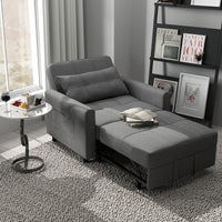 Canapé-lit réglable 3 en 1, fauteuil-canapé escamotable, lit pliant convertible pour salon