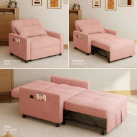 Canapé-lit réglable 3 en 1, fauteuil-canapé escamotable, lit pliant convertible pour salon