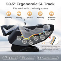 Fauteuil de Massage Costway Zéro Gravité Corps Entier Rail SL avec Taille