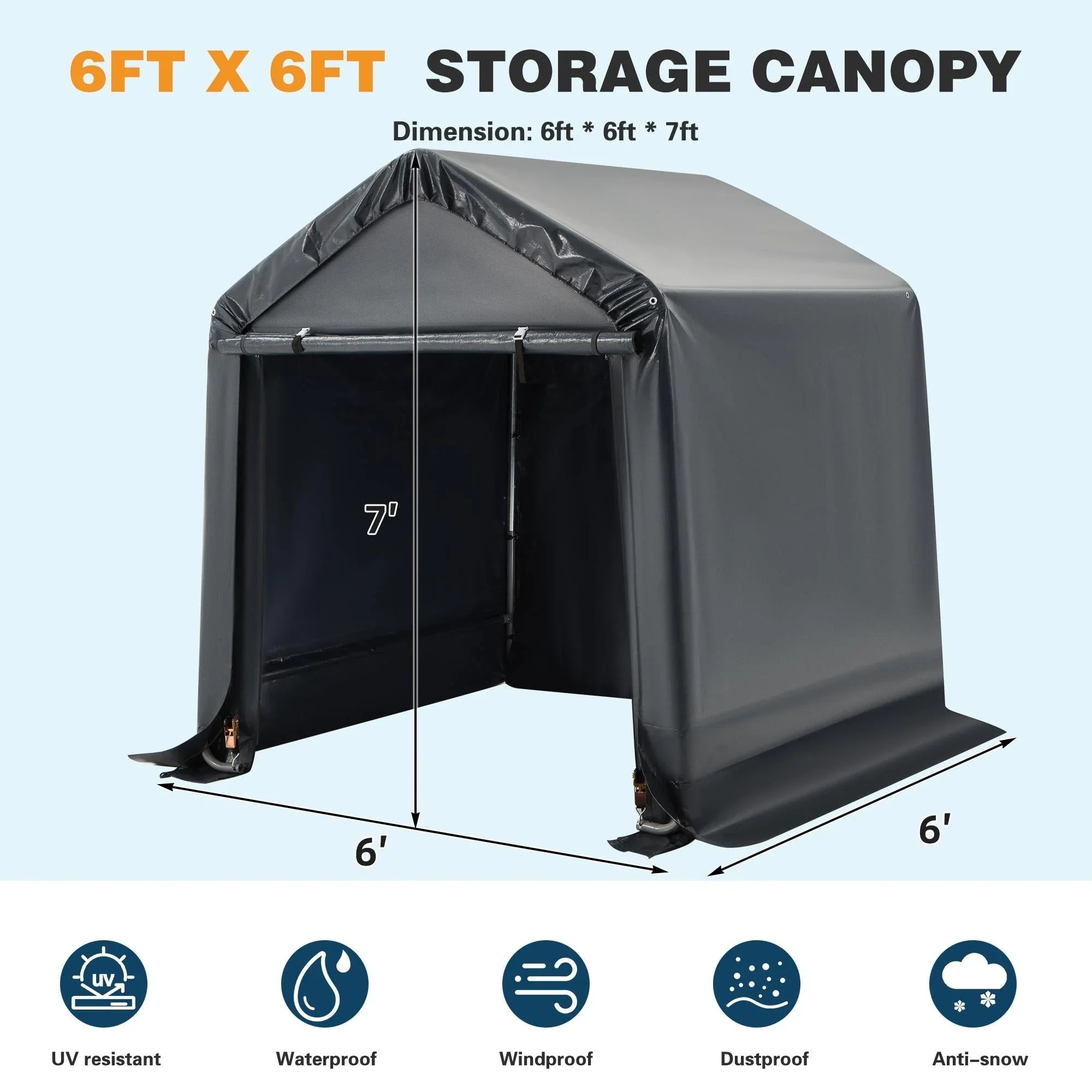 Abri de rangement extérieur et auvent carport : abri portable pour vélos, motos et rangement de jardin