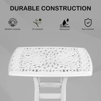 Patio 21 Table de salle à manger en fonte d'aluminium avec trou pour parasol