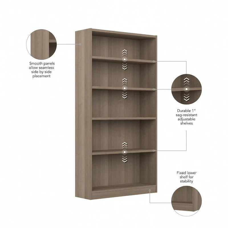 Bibliothèque haute à 5 étagères Universal de Bush Furniture