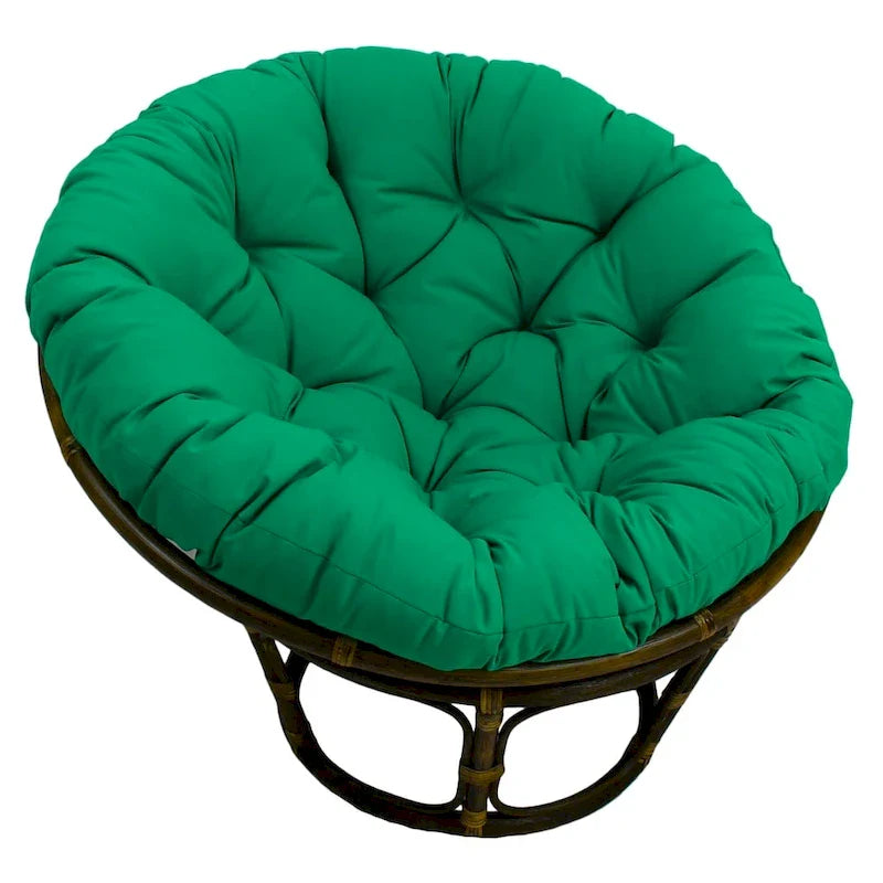 Fauteuil Papasan en rotin Bali 42 po avec coussin en sergé