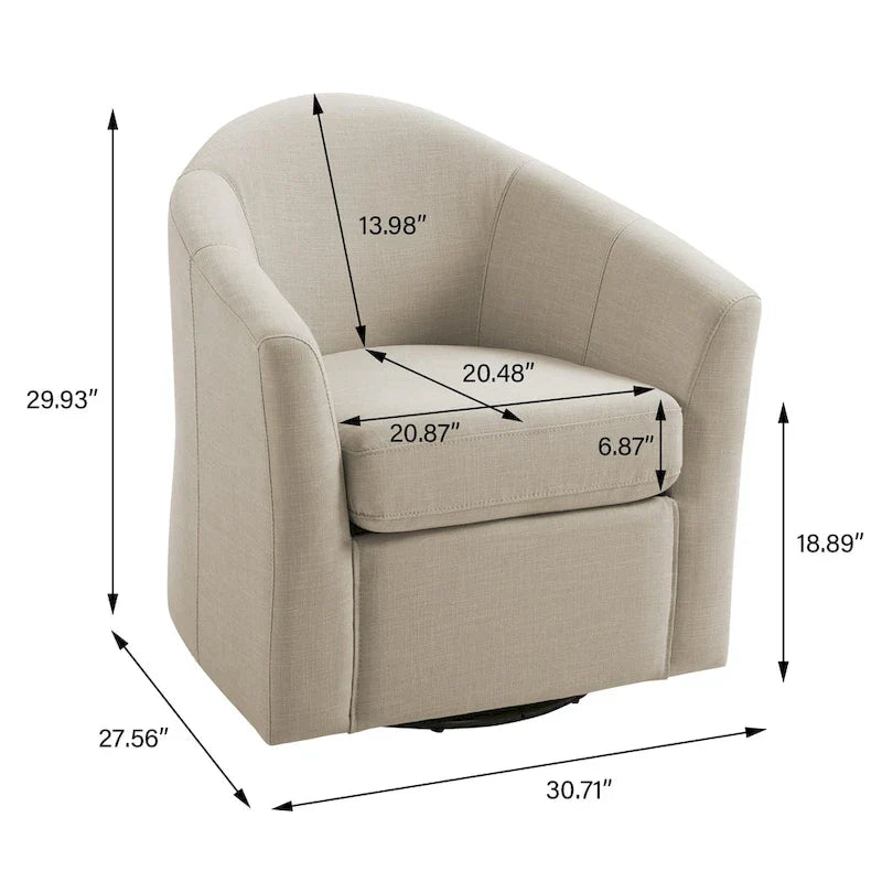 Lot de 2 fauteuils pivotants modernes avec accoudoirs pour salon