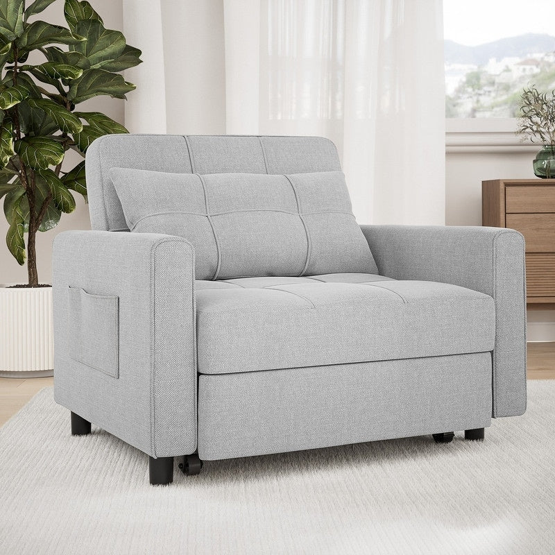 Canapé-lit réglable 3 en 1, fauteuil-canapé escamotable, lit pliant convertible pour salon