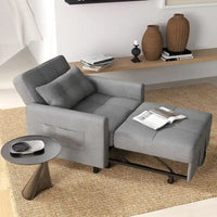 Canapé-lit convertible 3 en 1, chaise longue rembourrée réglable et pliable