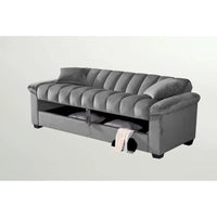 Canapé-lit convertible en velours de 82,7 po avec 2 oreillers