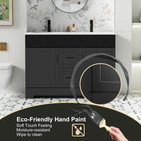 Wavy Line Ensemble meuble-lavabo de salle de bain 30/36/48 avec vasque & robinet