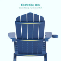 Bonosuki Lot de 2 chaises pliantes Adirondack pour patio et brasero