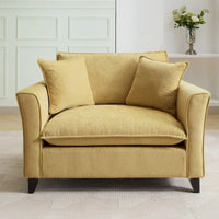 Fauteuil surdimensionné en tissu chenille
