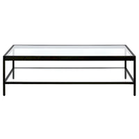 Table basse Alexis en métal et verre