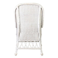 Chaise d'appoint de salle à manger capitonnée en rotin naturel par East at Main