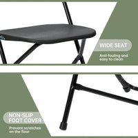 Chaise pliante en plastique, lot de 10, capacité de 158 kg pour événements, bureau, mariage, fête, pique-nique, cuisine, salle à manger
