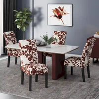 Chaises de salle à manger tapissées à motifs Pertica (lot de 4) par Christopher Knight Home