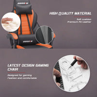 BOSSIN Chaise de gaming style racing, chaise de gamer grande et haute 300 lb à dossier haut chaise informatique