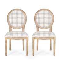 Chaises de salle à manger en tissu de style campagnard français - NH419413