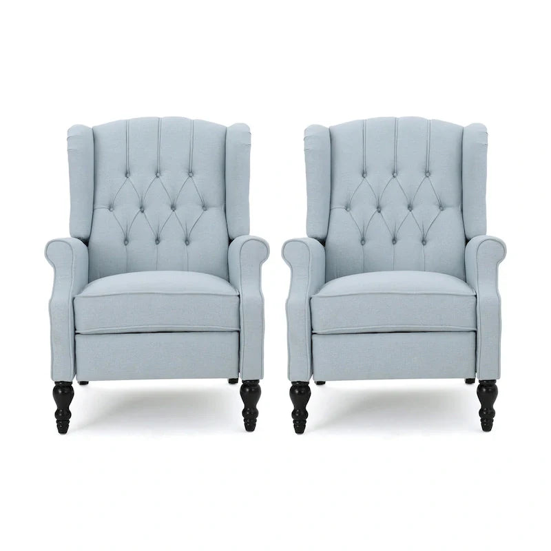 Fauteuils inclinables en tissu touffeté Walter (lot de 2) par Christopher Knight Home
