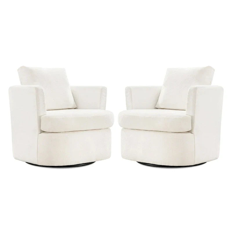 Fauteuils pivotants modernes Chenille pour salon