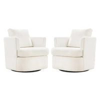 Fauteuils pivotants modernes Chenille pour salon