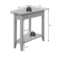 Table d'appoint d'angle American Heritage avec étagère de Convenience Concepts