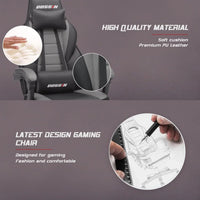BOSSIN Chaise de gaming style racing, chaise de gamer grande et haute 300 lb à dossier haut chaise informatique