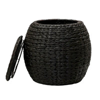 Table d'appoint avec panier de rangement en osier tressé à la main Household Essentials - 17,0 L x 17,0 l x 19,0 H
