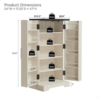 47 armoire de cuisine de ferme, buffet de rangement avec portes de grange - N/A