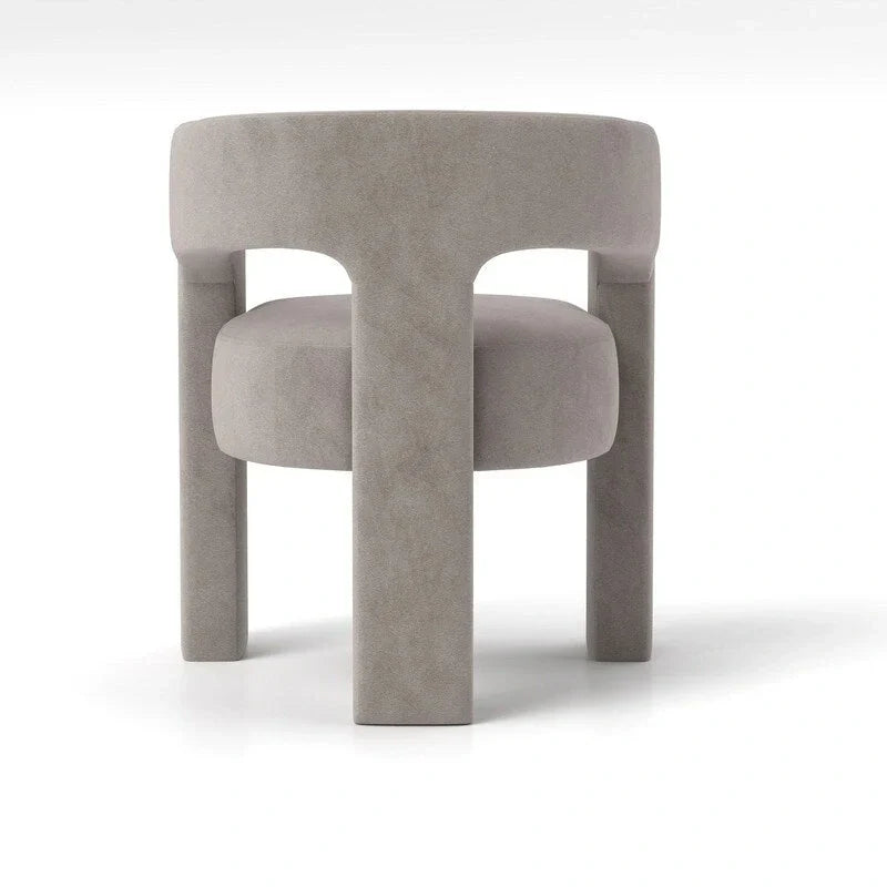 SEYNAR Chaise de salle à manger moderne glam en velours rembourrée, chaise d'appoint à dossier ouvert, lot de 6