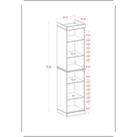 Meuble sous-vasque 100 % bois massif 42 cm avec portes en option par Palace Imports