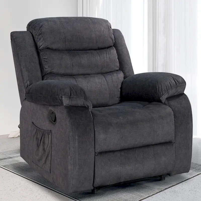 Fauteuil Inclinable Moelleux avec Fonction Massage et Chaleur