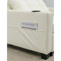 Fauteuil Lit Futon Convertible Fauteuil 3-en-1 Fauteuils Lits avec Ports USB