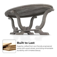 Table basse DH BASIC Farmhouse Vintage grise de 48 pouces par Denhour