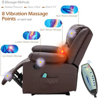Causeuse inclinable 2 places AECOJOY avec fonction de chaleur et de massage