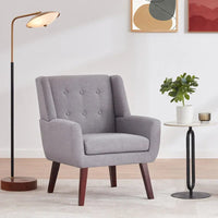 Lot de 2 fauteuils d'appoint modernes capitonnés HUIMO