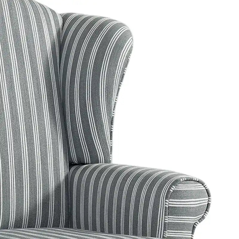 Lot de 2 fauteuils d'appoint à oreilles traditionnels rembourrés