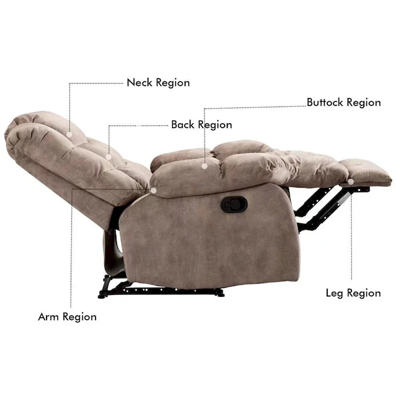 Fauteuil inclinable ergonomique surrembourré manuel