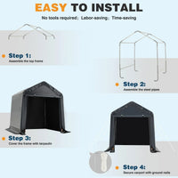Abri de rangement extérieur et auvent carport : abri portable pour vélos, motos et rangement de jardin