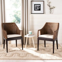 SAFAVIEH Duyen Chaise de salle à manger multicolore/marron - 23 x 23,3 x 34 - 23Lx23Px34H