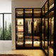 47,2 Grande Armoire LED Lumineuse Placard à Portes en Verre Entièrement en Verre