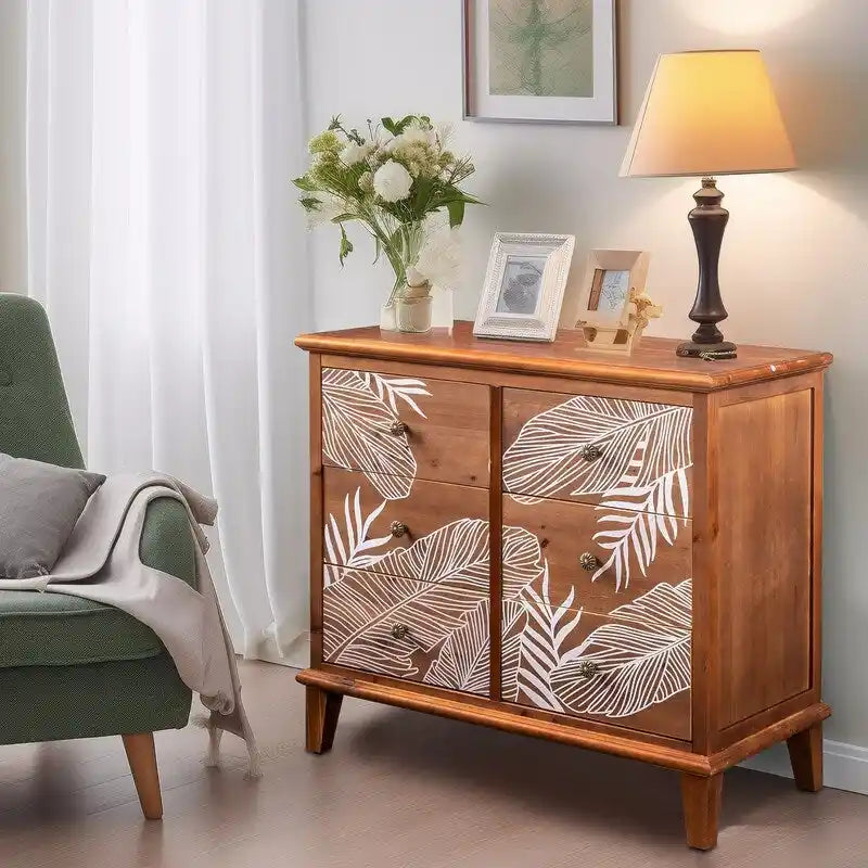 Commode coffre en bois massif