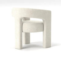 SEYNAR Chaise de salle à manger moderne glam en velours rembourrée, chaise d'appoint à dossier ouvert, lot de 6