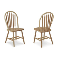 Chaise de salle à manger Windsor Arrowback en bois massif