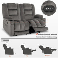 Causeuse Inclinable Électrique MCombo avec Chaleur et Massage, Tissu PR648